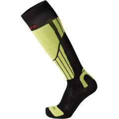 Горнолыжные носки MICO Natural Performance ski socks with merino wool 160 (38-40, nero giallo fluo)